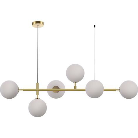 Lámpara colgante Alisa 6 E14 dorada, Prestige LP-005/6P WH (1/4)