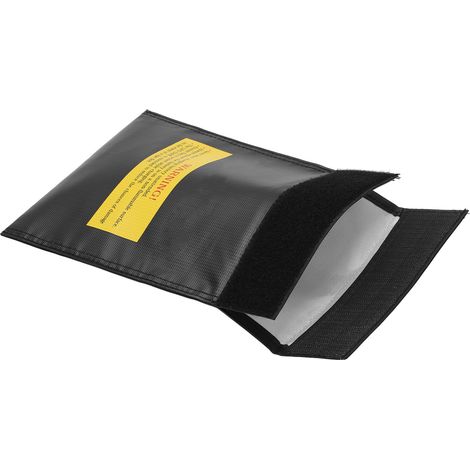Sac de protection ignifugé et antidéflagrant pour batterie LiPo RC 18 x 23 cm, noir. (1/5)