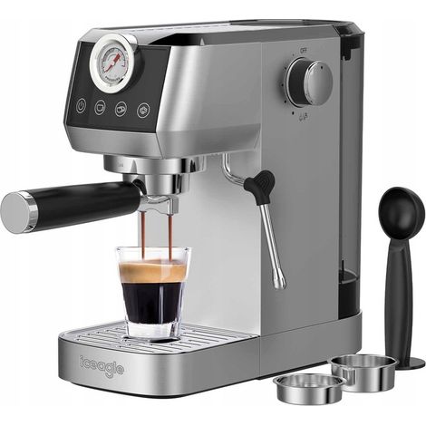 Machine à café expresso Iceagle CM1665, manomètre, pompe italienne 20 bars