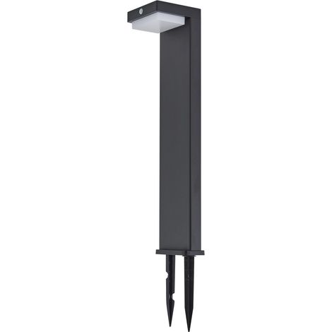 [GEBRAUCHT] B-Ware Lindby Sockelleuchte Wegeleuchte Led Solar Eleazar Schwarz Aluminium Sensor