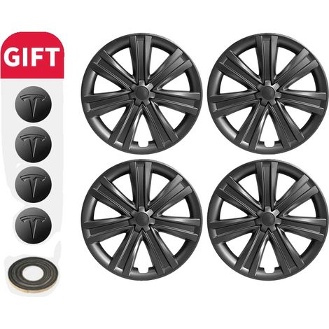 Set di copricerchi da 19 pollici, progettati per modelli Tesla, nero opaco, Tesla, Model Y 19 pollici (1/2)