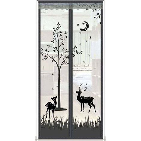 Anti-Insectes Fermeture Automatique Moustiquaire Magnétique 90x200cm(35x79inch) (1/5)