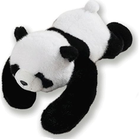 Liegender Plüschpanda, 45 cm, weich und angenehm im Griff, ein wohltuendes und therapeutisches Schlafkissen, ein perfektes Geschenk. (1/5)