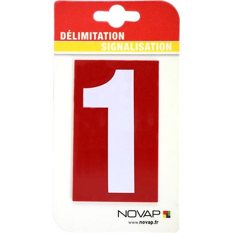 N°1 - 100x60mm magnétique Rouge/Blanc - 4355009