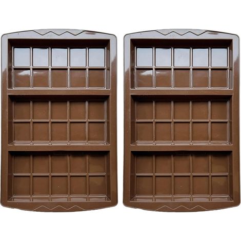 Lot de 2 moules à chocolat profonds - En silicone - Pour les amateurs de (1/5)