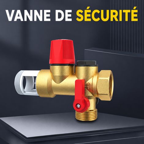Soupape de sécurité en laiton ZH-G3/4" pour chaudière chauffage CVC vanne de décharge 435 g – Livraison gratuite (1/5)