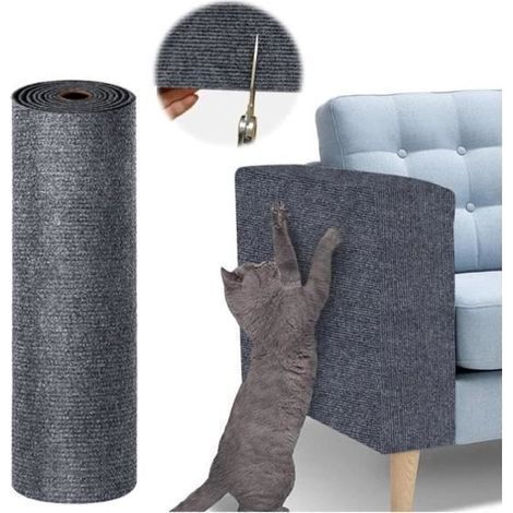 Selbstklebende Wandkratzmatte, Katzenkratzbrett für Sofa, 200 cm x 40 cm, DIY-Katzenkratzbrett für Sofa, schützt Wände (1 Stück) - wj (1/4)