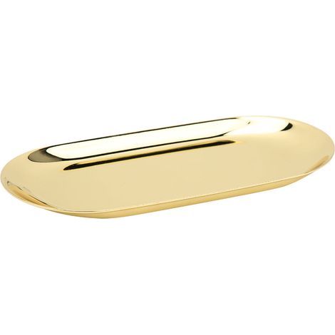 Plateau de rangement en acier inoxydable 430 pour accessoires d'aromathérapie et bougies, couleur or (1/5)