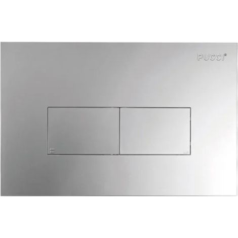 PLACCA 2 TASTI MODELLO ECO 33 CROMATA   PUCCIPLAST Srl