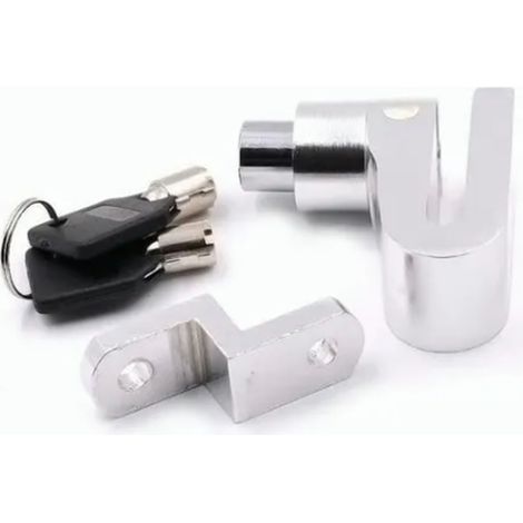 Antivol disque moto avec 3 clés, alliage de zinc argenté, universel, étanche, pour vélo et scooter (1/5)