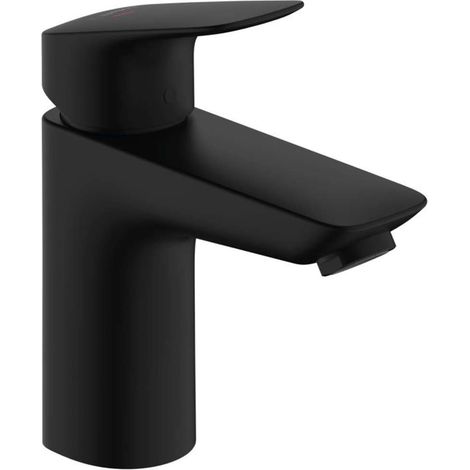 Hansgrohe Logis - Waschtischarmatur mit Ablaufgarnitur, CoolStart, EcoSmart, schwarz matt 71102670 (1/4)