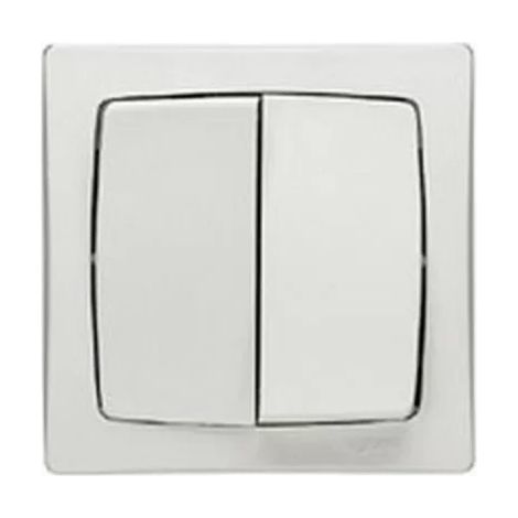 Legrand 086021 - Double push-button for complete surface-mounted switchgear - 6 A - white