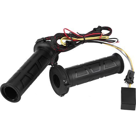 1 paire de poignées chauffantes pour moto 12 V, 22 mm, 7/8, poignées chauffantes électriques pour moto (1/5)