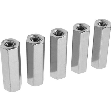 Sechskant-Verbindungsmuttern M10x1,5 L55mm, 5er-Pack, Edelstahl 304, rost- und korrosionsbeständig, für Schrauben und Bolzen (1/5)