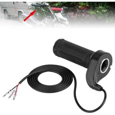 Poignée d\'accélérateur de vitesse de torsion de Moto Universel Scooter électrique Avec 3 fils 12, 24, 36, 48V (1/4)
