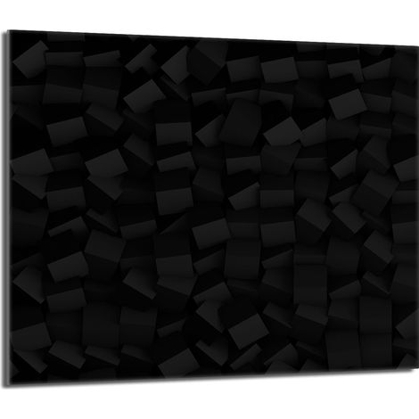 Glasschutzplatte für Herd 60x52 Schwarz