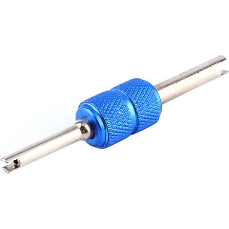 Clé à obus de valve de climatisation automobile + bleue (1/5)