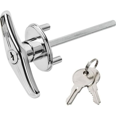 Silver Poignée Porte de Garage 154.5 mm Serrure Porte de Garage Basculante Robuste et Durable Carré Poignée de Porte (1/5)