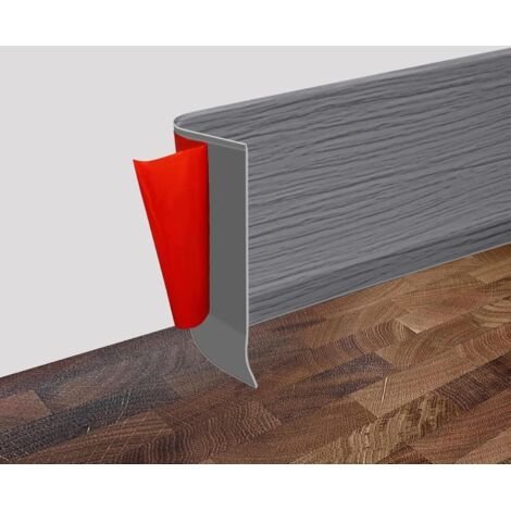 QORVA-Plinthes flexibles autocollantes en PVC (4 mètres), plinthes adhésives (10 cm de large, 2 mm d'épaisseur), plinthes d'angle décoratives pour cuisine et salle de bain