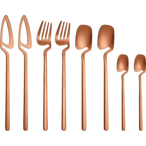 Couverts En Acier Inoxydable - Lot De 8 Pièces Avec Design Accrochable Pour Cuisine Maison Et Restaurant (1/5)