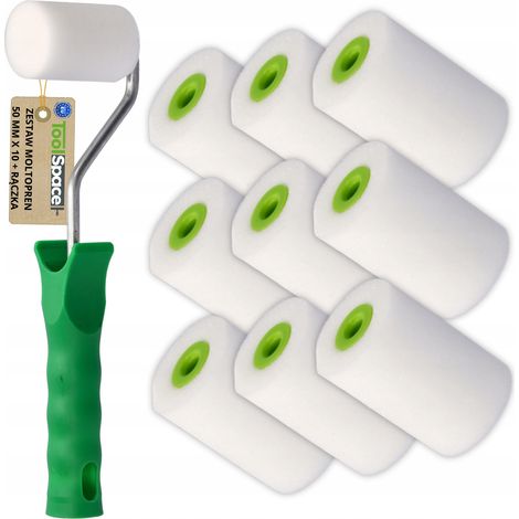 Rodillo de esponja MOLTOPREN de 50 mm para muebles y azulejos, 10 unidades con mango. (1/5)