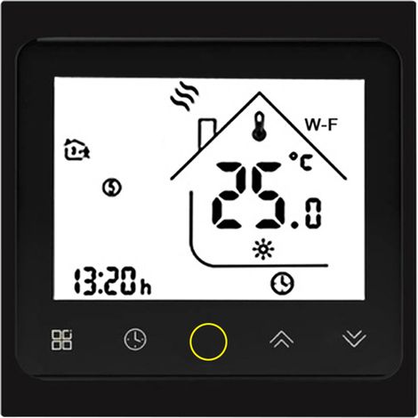 THP1002-WHPW WLAN-fähiger Warmwasserthermostat, digitaler Temperaturregler, Tuya/SmartLife-App, hintergrundbeleuchtetes LCD-Display, Sprachsteuerung, Amazon Echo Home, Tmall Genie, IFTTT, 3 A, 95–240  (1/5)