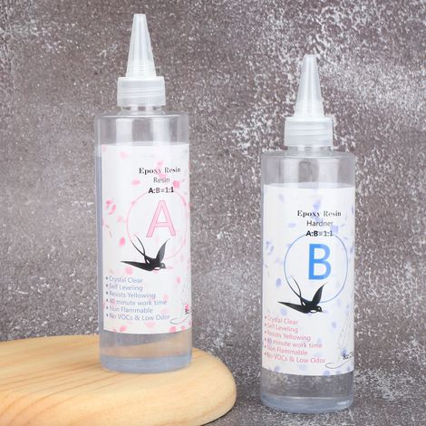 Résine époxy 1:1, colle transparente, mastic pour bricolage et créations artisanales, séchage en 40 min, colle AB (1/5)
