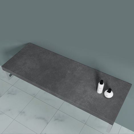 doporro® Soporte para lavabos 45x160cm consola para lavabos en antracita incluye soportes de consola