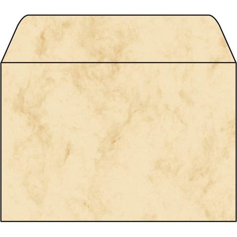 SIGEL Enveloppes motif marbre beige C6 (11,4 x 16,2 cm) - Pack de 25 (1/4)