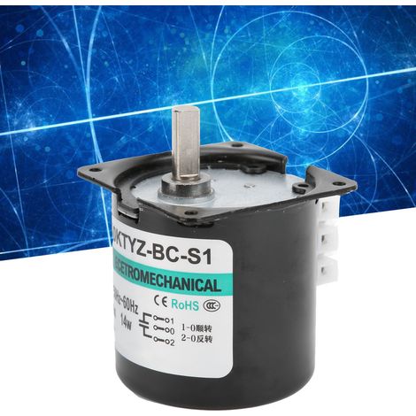 XD60KTYZ Wechselstrom-Synchronmotor, 14 W, langsam laufender Permanentmagnetmotor, hohes Drehmoment, bidirektionaler Mikromotor mit Exzenterwelle, 15 U/min, 110 V Wechselstrom (1/5)