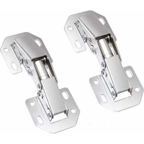 Charnières à Fermeture, Charniere Porte Placard 90 Degré Charniere Invisible Meuble pour Porte Armoire Placard de Cuisine 77mm,2pcs,de (1/4)