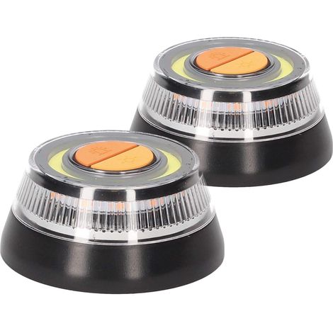 Faro di emergenza per auto [visibilità 1 km] con base magnetica - 2 unità (1/5)