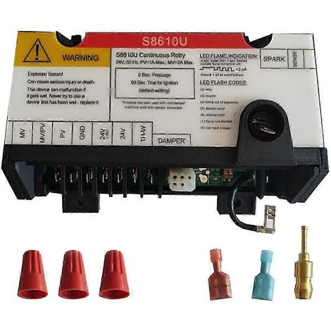 Compatible avec les modèles S8610U3009 et S8610U1003 et avec la commande d'allumage intermittent des chaudières du système. (1/5)
