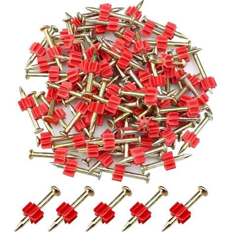 90 Pcs Cement Nails, Anti-Corrosion Masonry Nails for Steel Plate, Concrete, Wood Board, DIY and Home Maintenance (30 mm) (1/4)