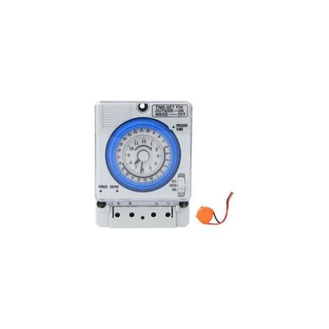 TB-388 Relè temporizzato 24 ore, timer meccanico, AC220V 10A, timer digitale per impieghi gravosi per lampade (1/4)