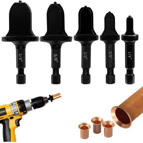 Coffret 5 écarteurs pour tubes en cuivre : 1/4 pouce, 3/8 pouce, 1/2 pouce, 5/8 pouce et 3/4 pouce (1/5)