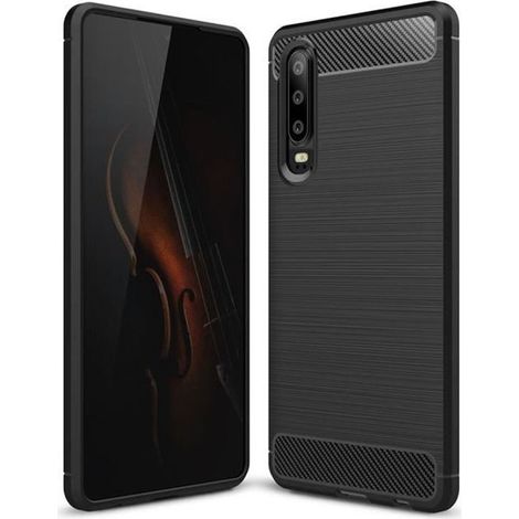 Pour Huawei P30 Coque - Souple Silicone Antichoc Léger Protection Coque Huawei P30 -Noir (1/4)