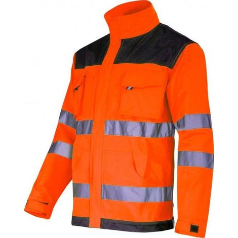 Felpa di avvertimento, nera e arancione, "2XL", CE, lahti
