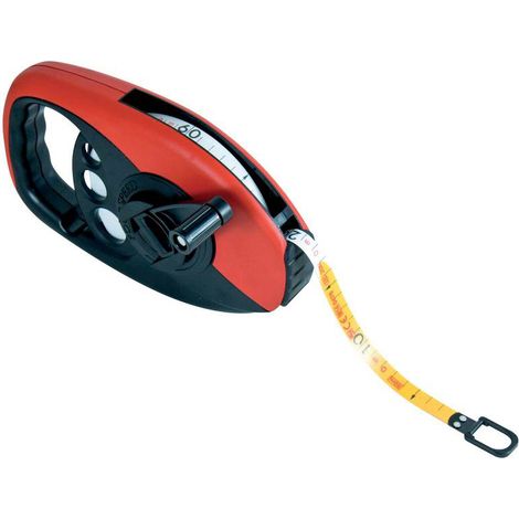 TRIPLE DECAMETRE PRO RUBAN FIBRE BOITIER BI-MATIERE TALIAPLAST - 490318