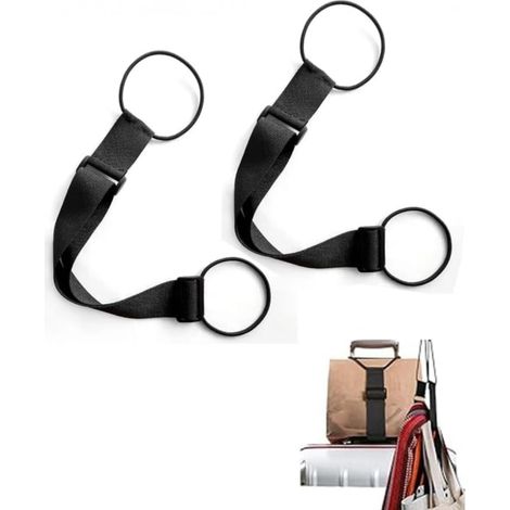 Ensemble de 2 sangles à bagages réglables en nylon pour sécuriser vos bagages pendant vos voyages.-AquaForge (1/5)