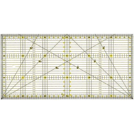 Patchwork-Lineal zum Selbermachen mit zweifarbigen Rasterlinien für präzises und einfaches Zuschneiden (15 x 30 cm) – 30,00 x 15,00 x 0,28 cm (1/3)