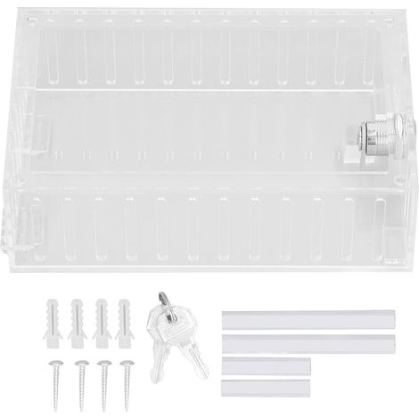 Coffre de verrouillage pour thermostat avec 2 clés universel, couvercle en acrylique transparent, grande protection en plastique (1/5)