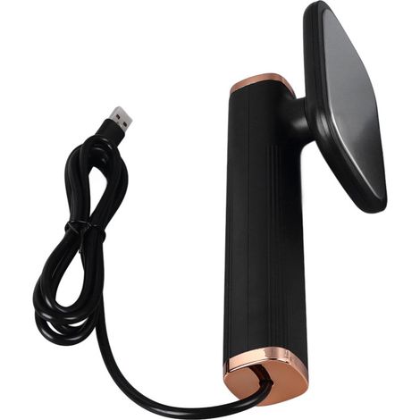 Miniplancha de vapor portátil con función de vapor giratorio (20 ml), con puerto USB, ideal para el hogar, viajes y residencias estudiantiles (negra). (1/5)