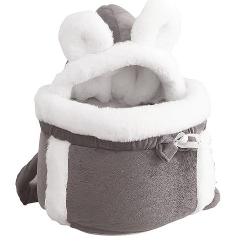 Comoda tracolla con chiusura regolabile - Trasportino da viaggio morbido per uso interno ed esterno - Trasportino anteriore per gatti - 2 tasche portaoggetti per (1/5)