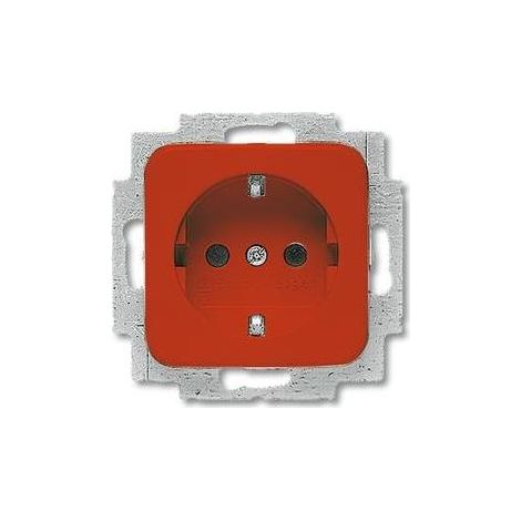 Busch-Jaeger SCHUKO Steckdosen-Einsatz rot 20 EUC-217-101 (1/5)