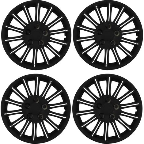 4 pièces 14 pouces capuchon de moyeu de roue sport Snap On couvercle de protection enjoliveur universel pour voitures camions fourgonnettes. (1/5)