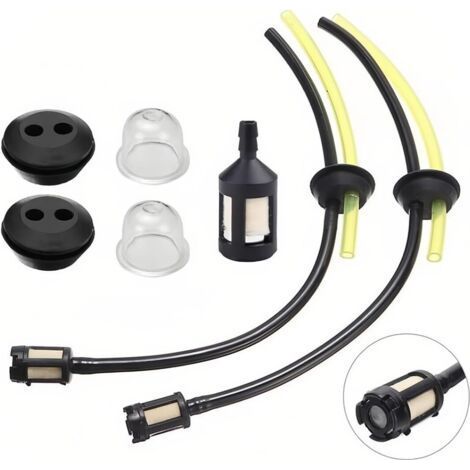 7 Piece Universal Kit Fuel Filter, Fuel Hose, Rubber Gasket, Thermal Brush Cutter, Fuel Tank, for Grass Trimmer, Lawn Mower, Hedge Trimmer, Chainsaw (1/5)
