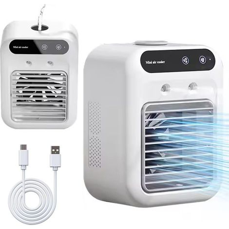 Glacier Breeze AC, Mini-Klimaanlage mit Kühl- und Luftbefeuchtungsfunktion, 2-in-1-Gerät für unterwegs, 500-ml-Luftkühler mit 2 Geschwindigkeitsstufen, Mini-Ventilator für Zuhause und Büro (1/5)