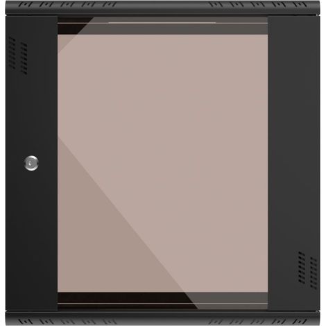 Extralink Premium 12U 600x450 Armario Rack de Pared Negro (1/4)