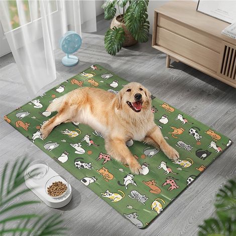 Tapis rafraîchissant pour animaux de compagnie 45x60cm-Vert (1/5)
